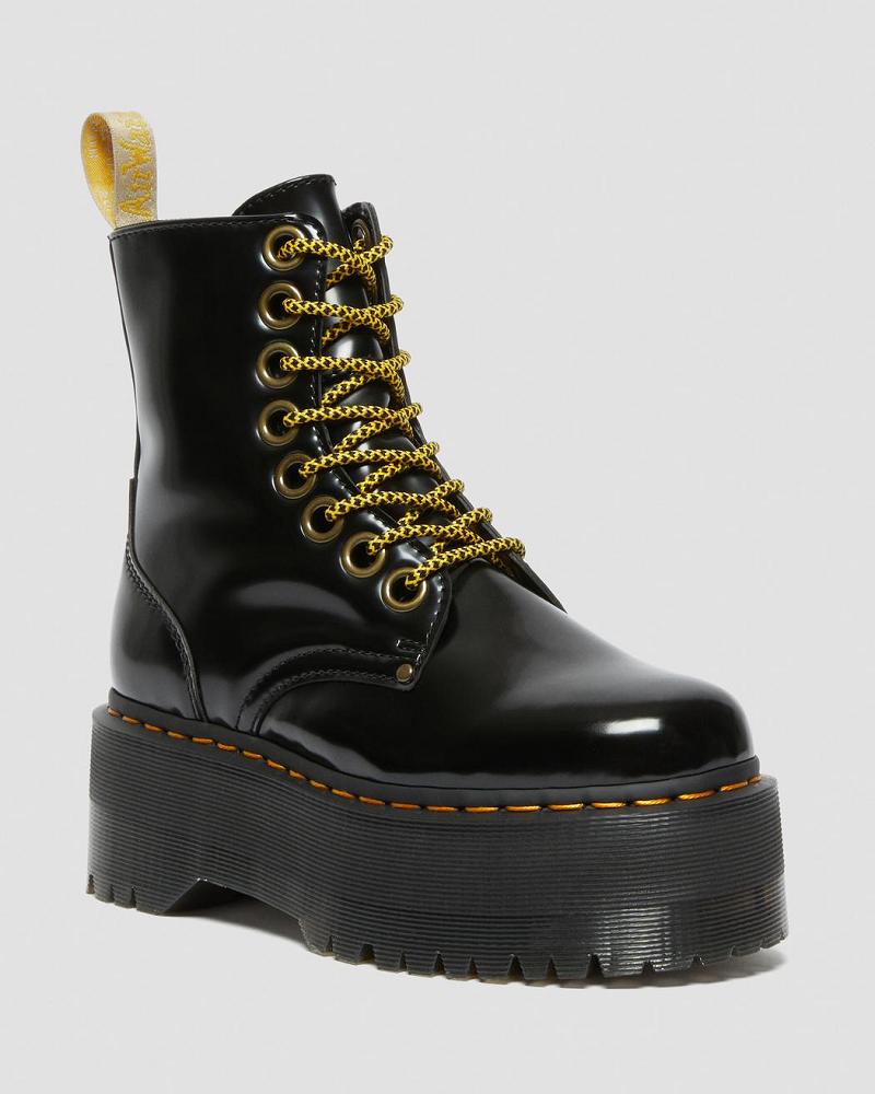 Botas Plataforma Dr Martens Vegan Jadon Max Mujer Negros | MX 51FDN